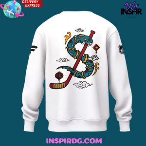 San Jose Sharks Lunar New Year 2025 White Sweatshirt