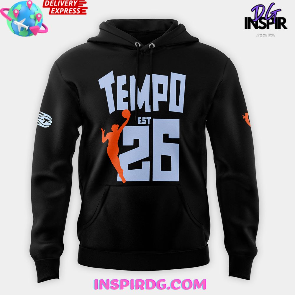 WNBA Toronto Tempo 2025 Black Hoodie WNBA Toronto Tempo 2025 Black Hoodie