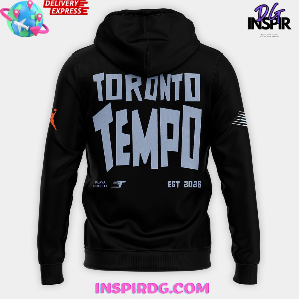 WNBA Toronto Tempo 2025 Black Hoodie WNBA Toronto Tempo 2025 Black Hoodie