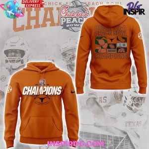 Texas Longhorns Chick Fil A Peach Bowl 2025 Orange Hoodie