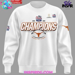 Texas Longhorns Chick-fil-A Peach Bowl 2025 White Sweatshirt