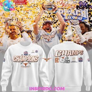 Texas Longhorns Chick-fil-A Peach Bowl 2025 White Sweatshirt