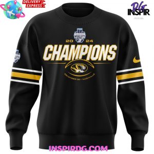 Missouri Tigers TransPerfect Music City Bowl Champions 2024 Black Sweatshirt