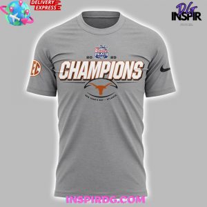 Texas Longhorns Chick-fil-A Peach Bowl 2025 Gray T-Shirt