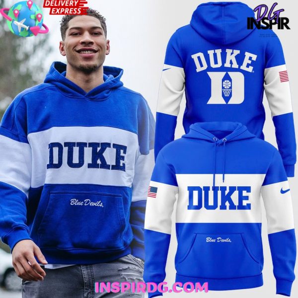 2025 Duke Men’s Basketball White Blue Hoodie