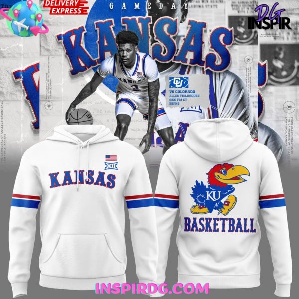 2025 Kansas Jayhawks Uniform White Hoodie