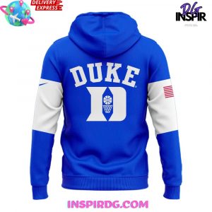 2025 Duke Mens Basketball White Blue Hoodie