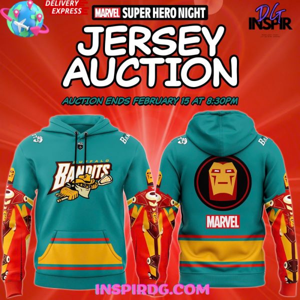 Buffalo Bandits Marvel Super Hero Night 2025 Hoodie
