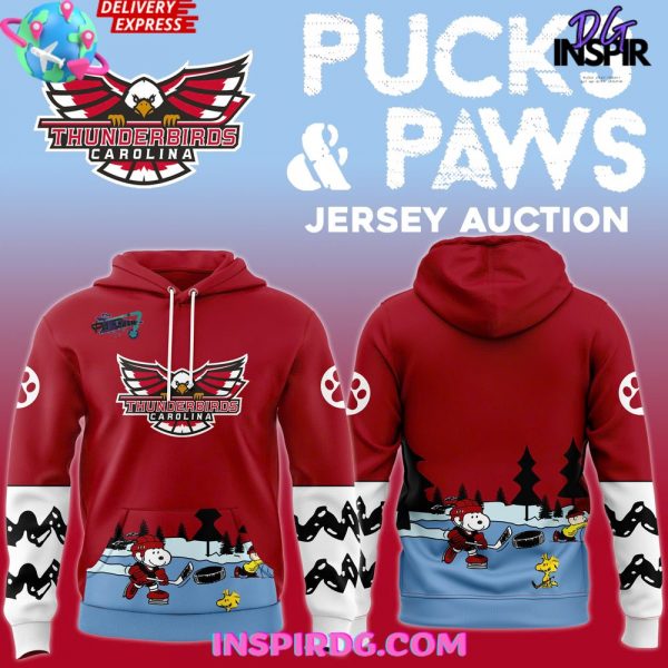 Carolina Thunderbirds Pucks and Paws 2025 Hoodie