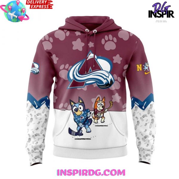 Colorado Avalanche Bluey and Bingo Special Hoodie