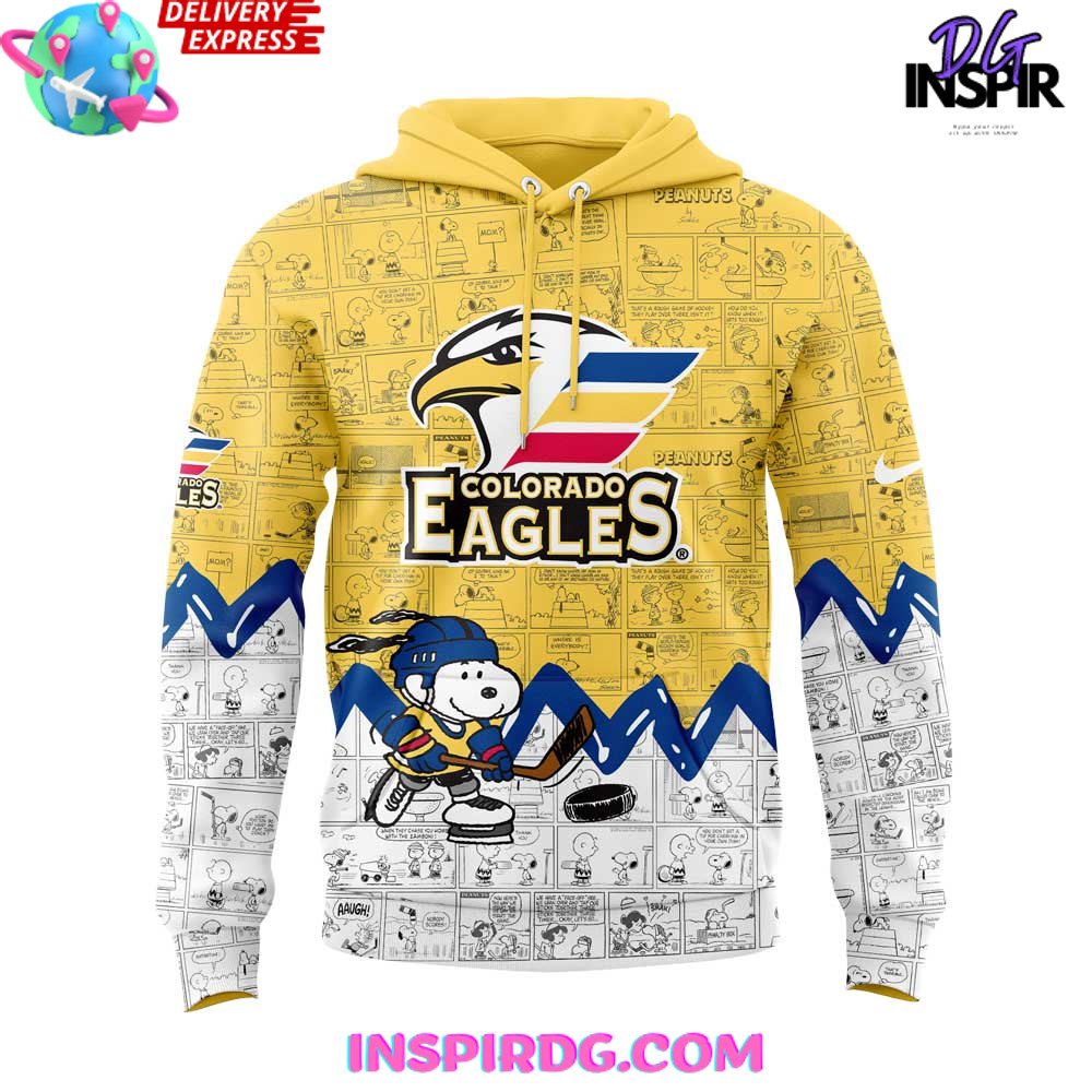 Colorado Eagles Anniversary of Peanuts Special Hoodie Colorado Eagles Anniversary of Peanuts Special Hoodie
