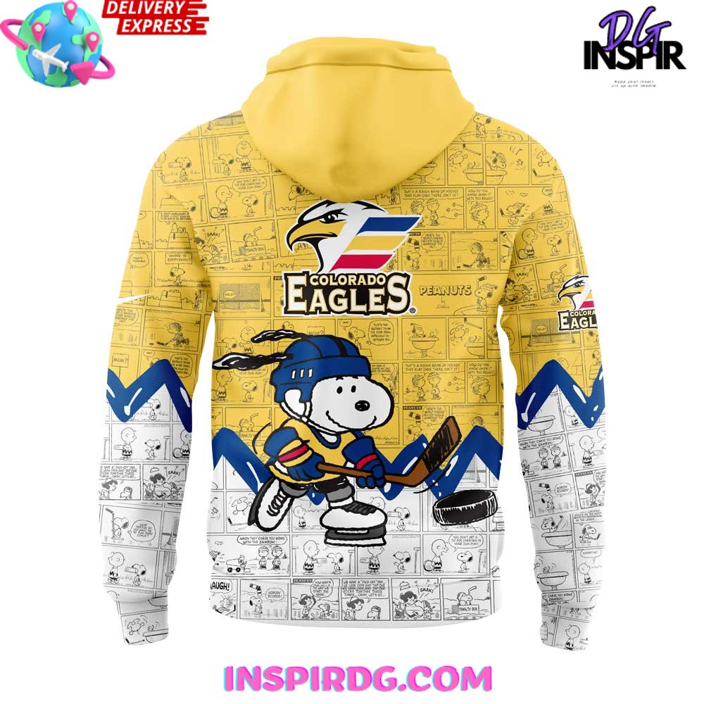 Colorado Eagles Anniversary of Peanuts Special Hoodie Colorado Eagles Anniversary of Peanuts Special Hoodie