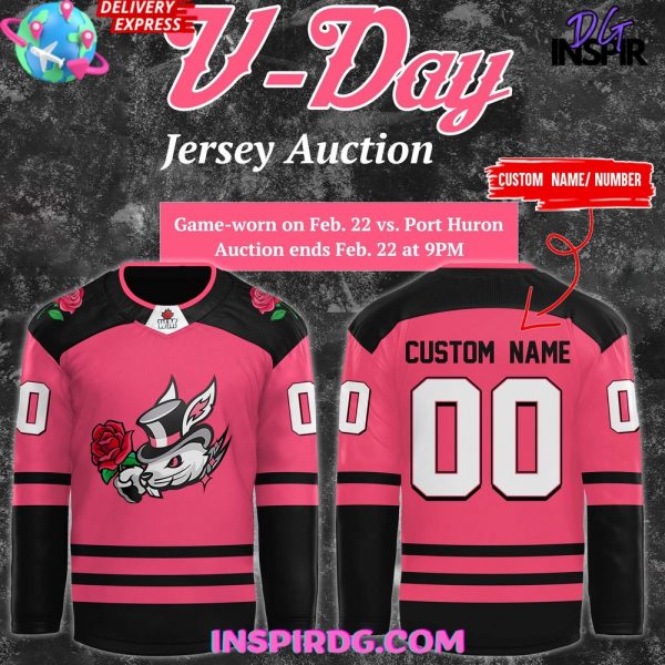 Danbury Hat Tricks V-Day 2025 Hockey Jersey