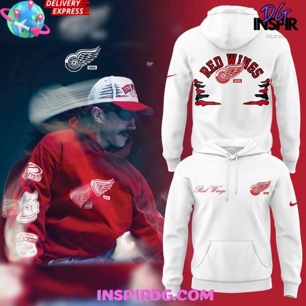 Detroit Red Wings x SANA White Hoodie
