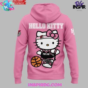 Portland Trail Blazers Hello Kitty 2025 Pink Hoodie