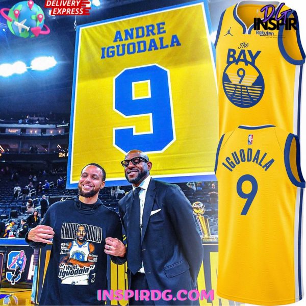 Golden State Warriors Andre Iguodala Gold Special Basketball Jersey