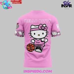 Portland Trail Blazers x Hello Kitty 2025 Pink TShirt