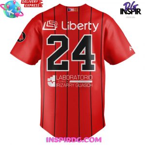 Leones de Ponce LBPRC Uniformes Temporada 202425 Red Baseball Jersey