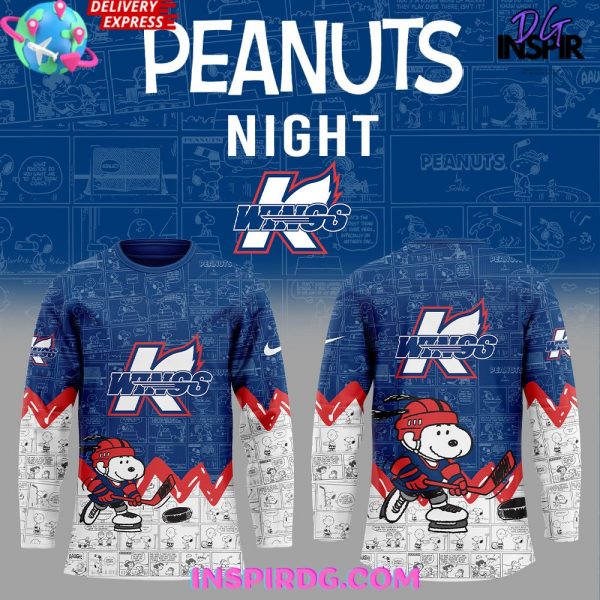 Kalamazoo Wings Anniversary of Peanuts Limited Edition Hockey Jersey
