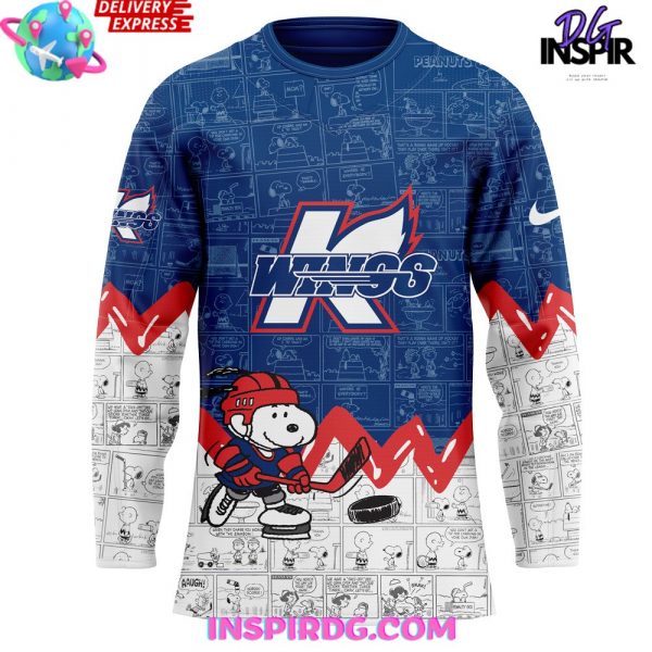 Kalamazoo Wings Anniversary of Peanuts Limited Edition Hockey Jersey