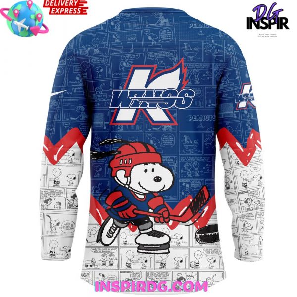Kalamazoo Wings Anniversary of Peanuts Limited Edition Hockey Jersey