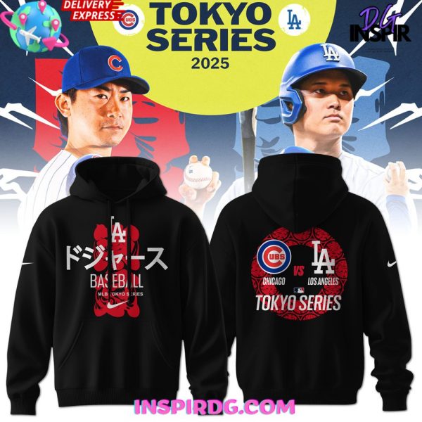 Los Angeles Dodgers Tokyo Series 2025 Black Hoodie