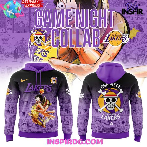 Los Angeles Lakers One Piece Game Night Special Purple Hoodie