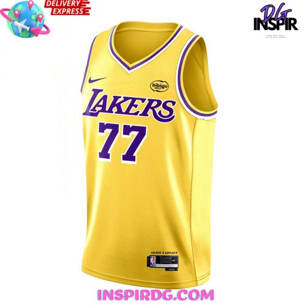 Los Angeles Lakers Show Luka Dončić Special Basketball Jersey