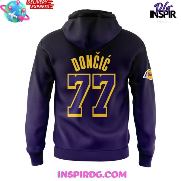 Los Angeles Lakers Show Luka Dončić Special Purple Hoodie