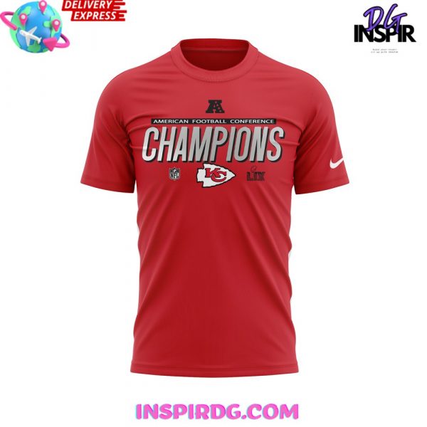 Men’s Nike Kansas City Chiefs 2024 AFC Champions Locker Room Trophy Special T-Shirt