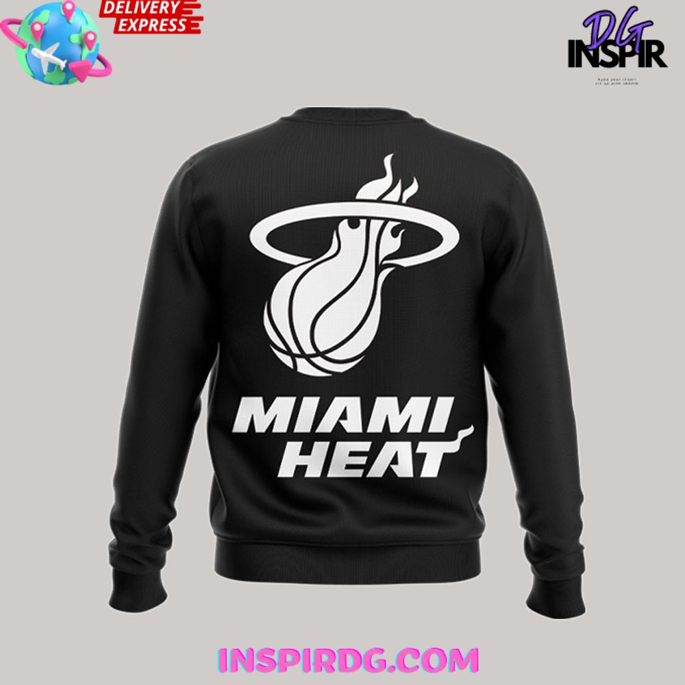 Miami Heat Black Excellence 2025 Black Sweatshirt Miami Heat Black Excellence 2025 Black Sweatshirt