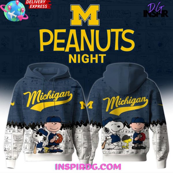 Michigan Wolverines Baseball x Peanuts Night Hoodie