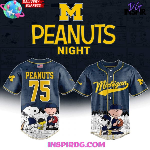 Michigan Wolverines Baseball x Peanuts Night Jersey