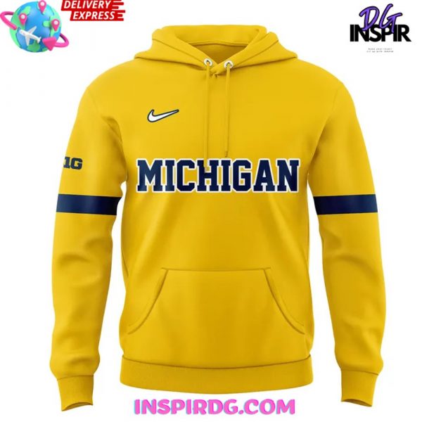 Michigan Wolverines Softball Victory 2025 Gold Hoodie