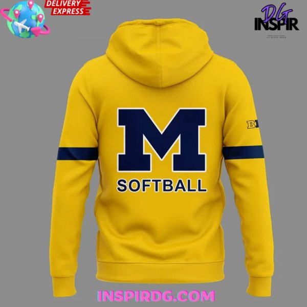 Michigan Wolverines Softball Victory 2025 Gold Hoodie