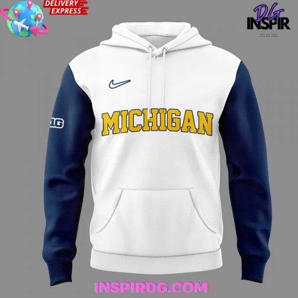 Michigan Wolverines Softball Victory 2025 White Hoodie