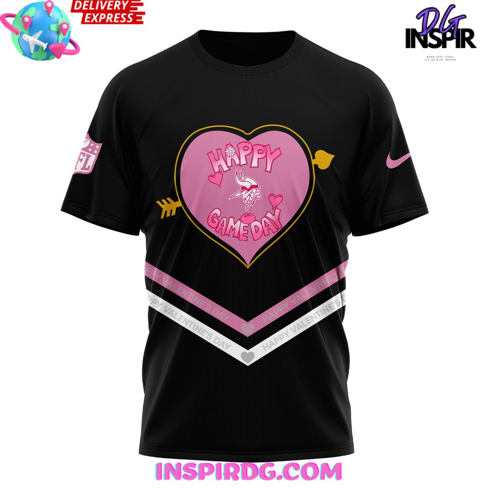 Minnesota Vikings Happy Valentine Game Day 2025 T-Shirt Minnesota Vikings Happy Valentine Game Day 2025 T-Shirt