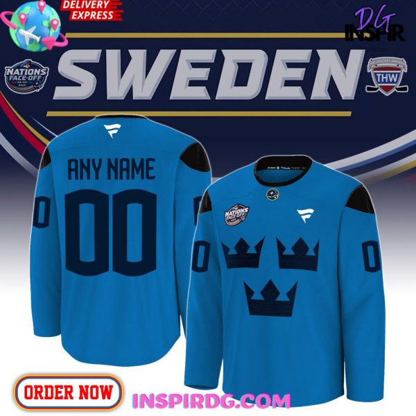 NHL 4 Nations Sweden Premium Second Hockey Jersey