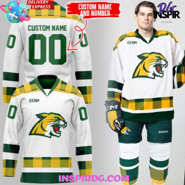 Northern Michigan Wildcats Hockey 2025 Plaid Jersey
