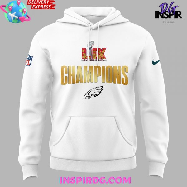 Philadelphia Eagles Let’s Hunt Super Bowl LIX White Hoodie