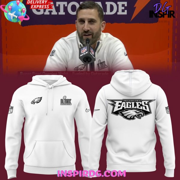Philadelphia Eagles Super Bowl LIX Limited White Hoodie
