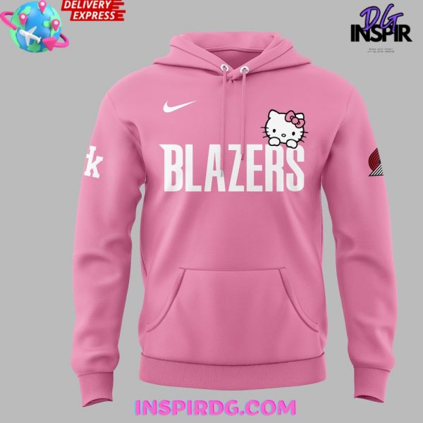 Portland Trail Blazers Hello Kitty 2025 Pink Hoodie