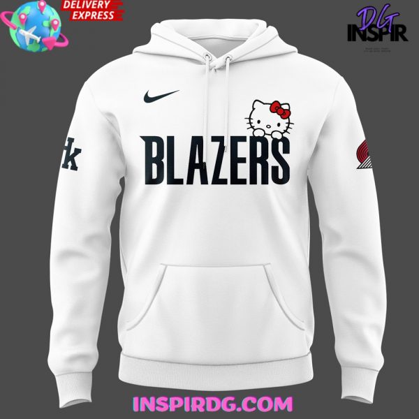 Portland Trail Blazers Hello Kitty 2025 White Hoodie