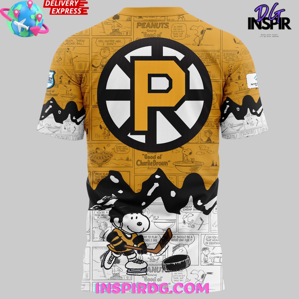 Providence Bruins Anniversary of Peanuts T-Shirt Providence Bruins Anniversary of Peanuts T-Shirt