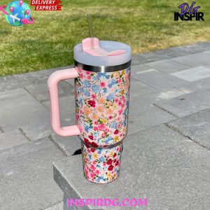 Spring Floral 40 oz Tumbler