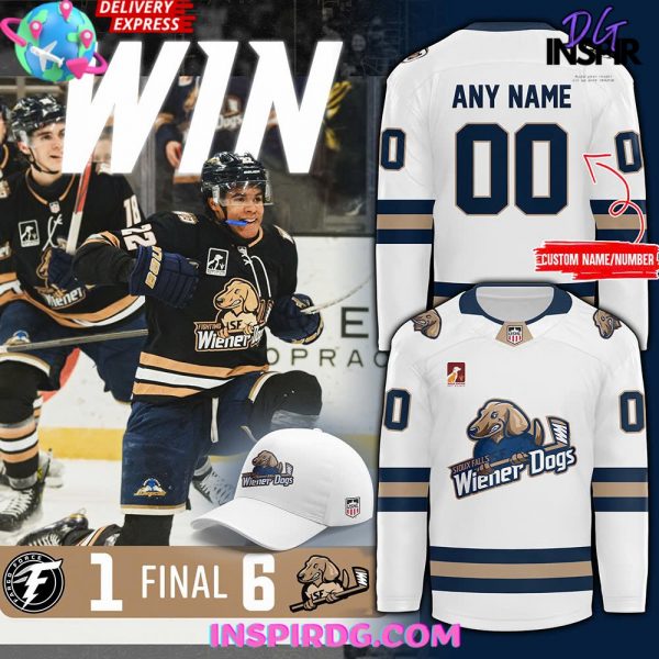 Sioux Falls Stampede Wiener Dogs Alternate Authentic Game White Jersey