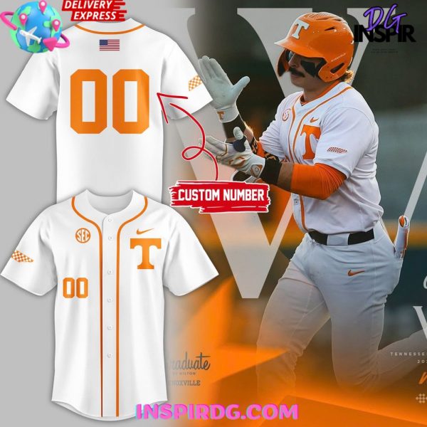 Tennessee Volunteers Home White Baseball Jersey