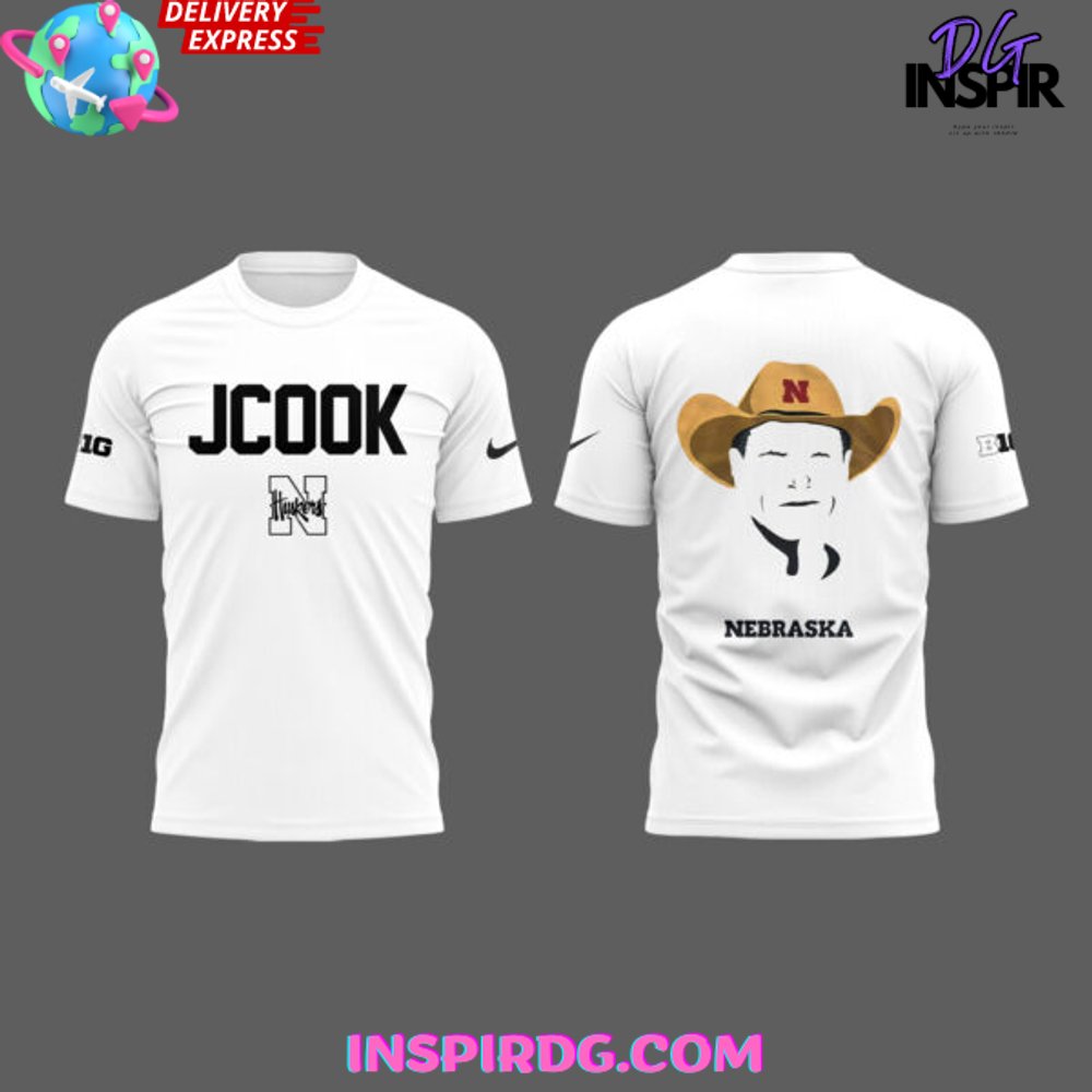 Coach John Cook Nebraska Volleyball 2025 White T-Shirt Coach John Cook Nebraska Volleyball 2025 White T-Shirt