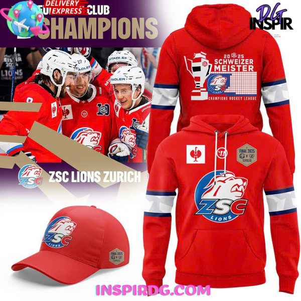 ZSC Lions Schweizer Meister 2025 CHL Champions Hoodie 