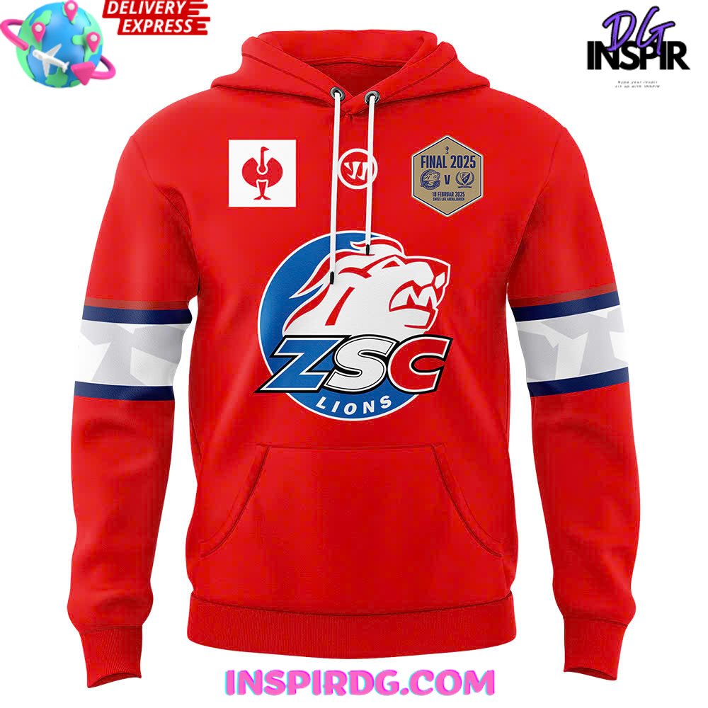 ZSC Lions Schweizer Meister 2025 CHL Champions Hoodie ZSC Lions Schweizer Meister 2025 CHL Champions Hoodie